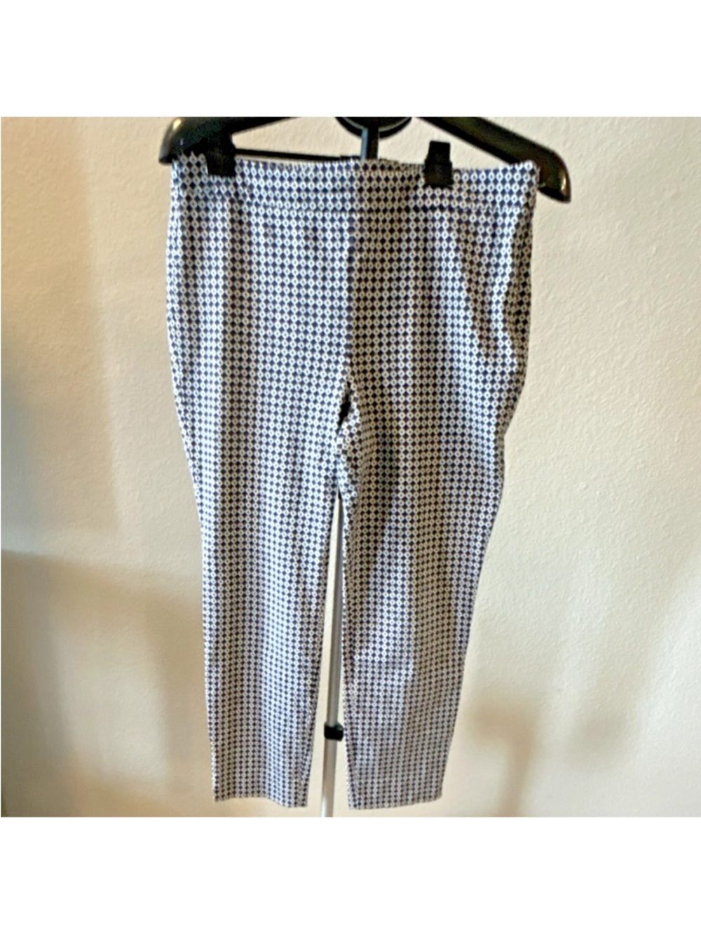 Talbots Black and White Geo-Print Chinos